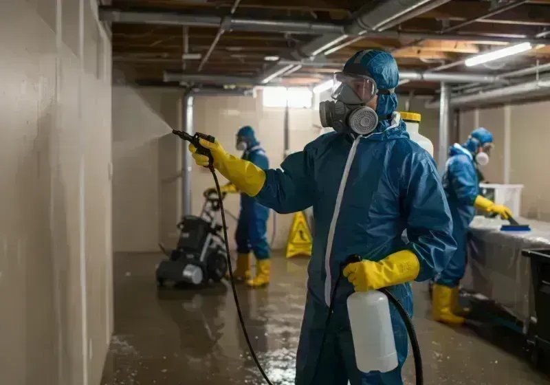 Basement Sanitization and Antimicrobial Treatment process in Big Bear Lake, CA